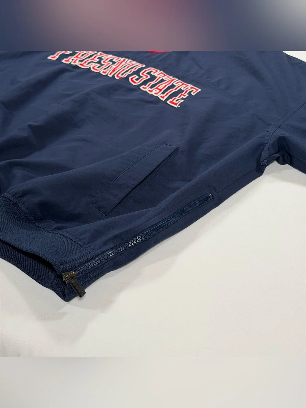 Vintage Nike Team Fresno State Bulldogs Windshirt Jacket Pullover XXL Navy Y2K